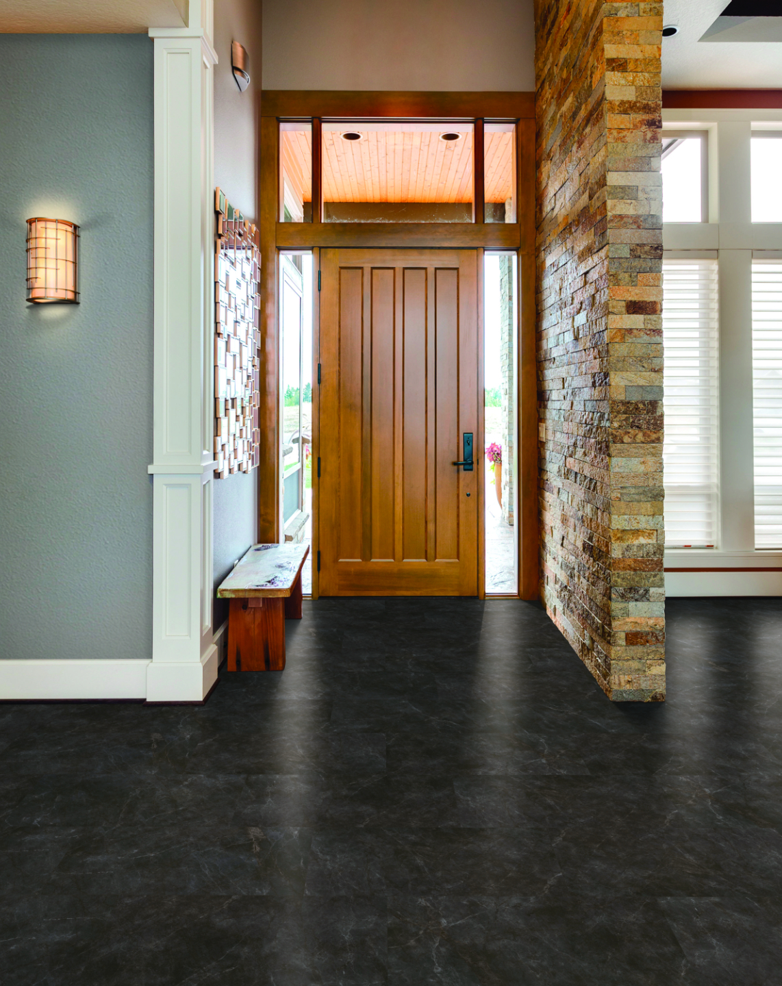installed vinyl flooring in home